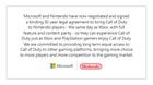 Microsoft and Nintendo close deal on 10 year contract to bring Call of Duty to Nintendo platforms