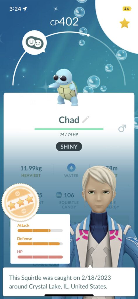 Got my first ever shiny last month, should I evolve it or keep it as a squirtle for nostalgia value?