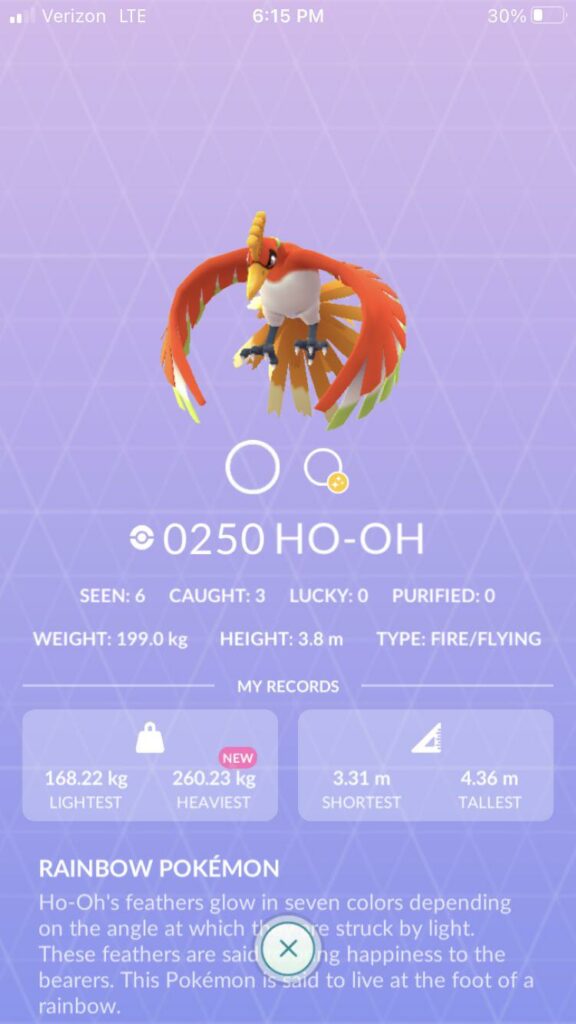Ever since i got my first 3 ho-ohs i haven’t been able to catch anymore am i just really unlucky or is there something wrong with my game or does ho-oh just hate me