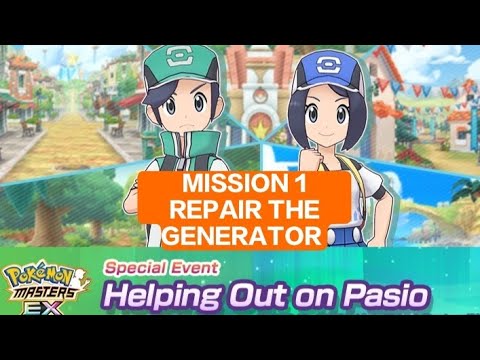 Mission 1 Repair the generator Helping Out on Pasio Pokemon Masters EX Gameplay 2023
