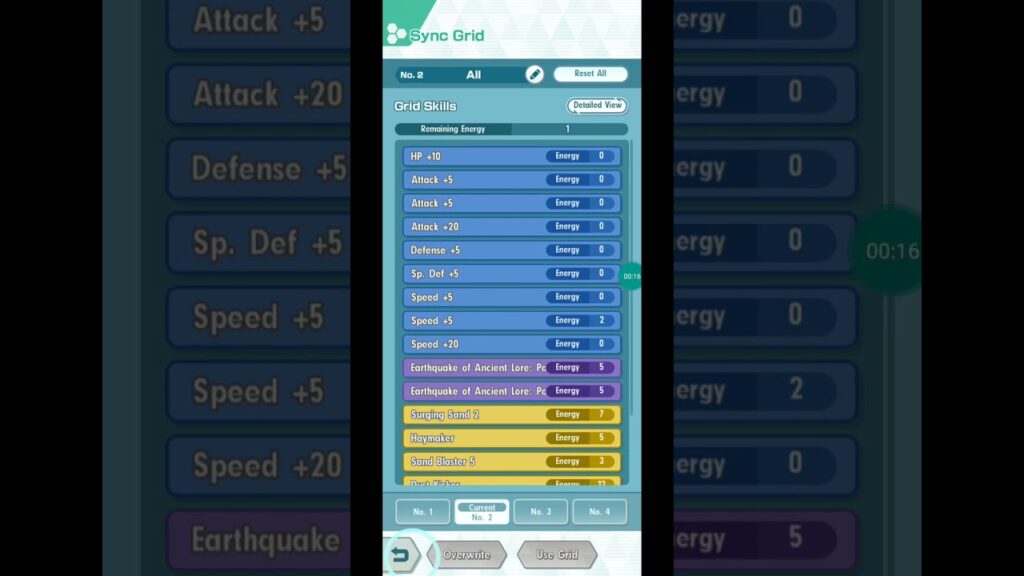 Pokemon Masters Ex Cynthia 5/5 Sync Grid