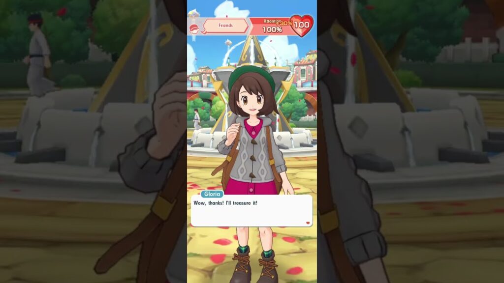 0% ATTENTION | Interacting with Gloria in the Trainer Lodge | Pokemon Masters EX