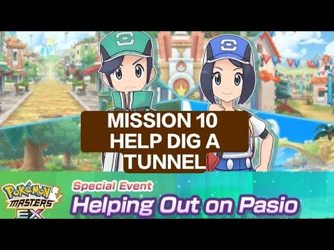 Mission 10 Help dig a tunnel Helping Out on Pasio Pokemon Masters EX Gameplay 2023