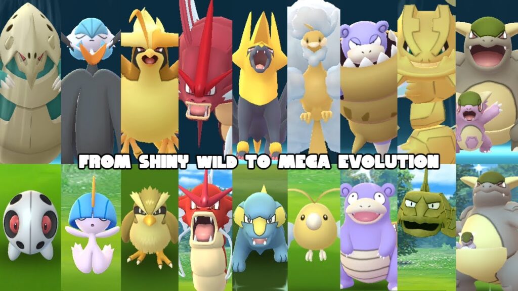 Catching these wild shiny pokemon in Pokemon GO and mega evolve them PART 1
