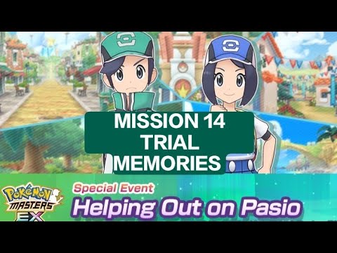 Mission 14 Trial memories Helping Out on Pasio Pokemon Masters EX Gameplay 2023