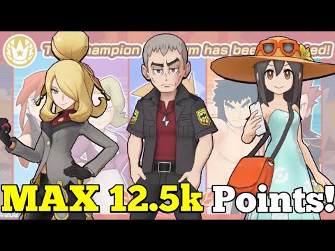 MAX 12.5k Points! Kanto Champion Stadium Master Mode | Pokemon Masters EX