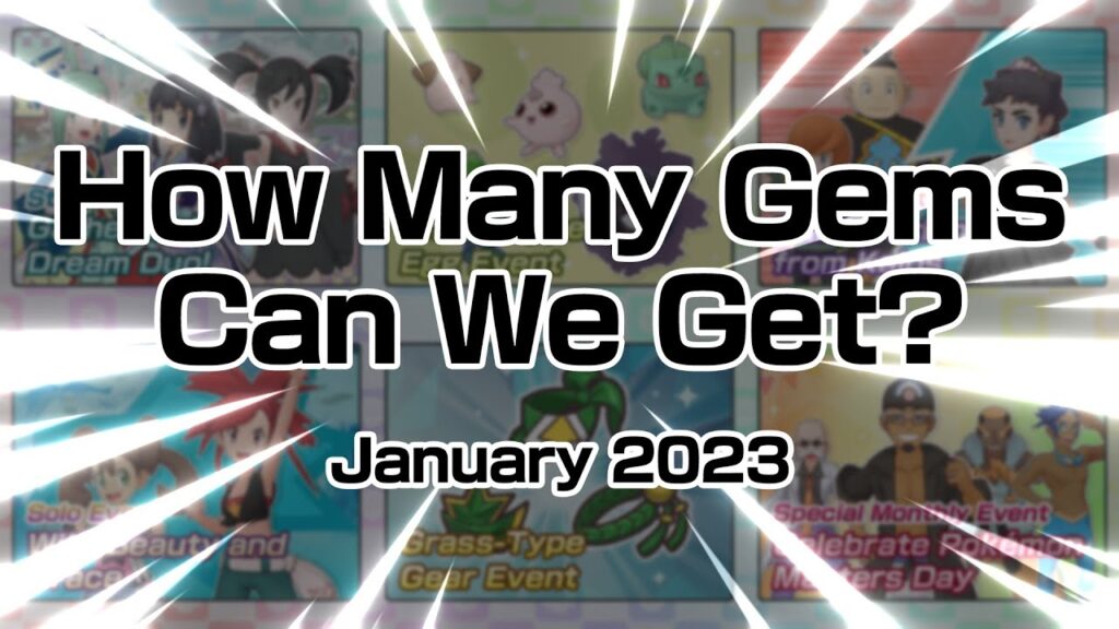 [Pokemon Masters EX] HOW MANY GEMS CAN WE GET? (January 2023)