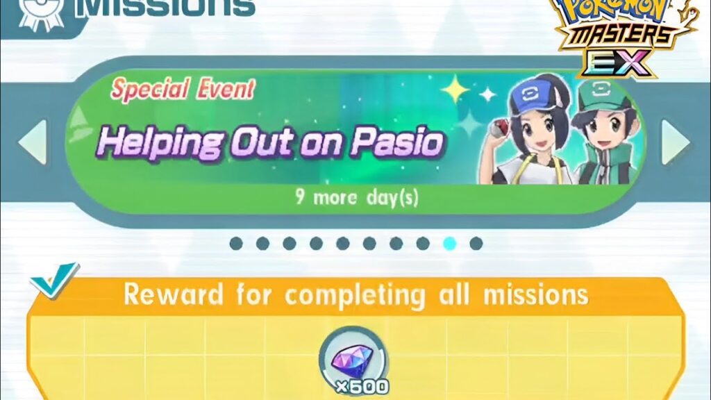 Pokemon Masters EX - Completing Missions 15-20, Helping Out On Pasio!