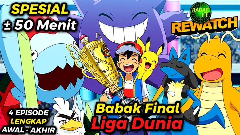 Versi Lengkap Babak Final Liga Dunia | Alur Cerita Pokemon Master Journeys Episode 129 130 131 132