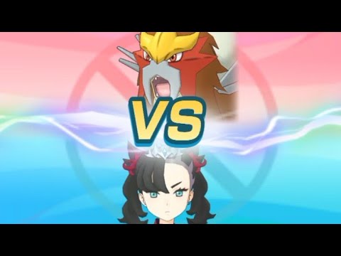 [Pokemon Masters EX] Champ Marnie Solos Entei