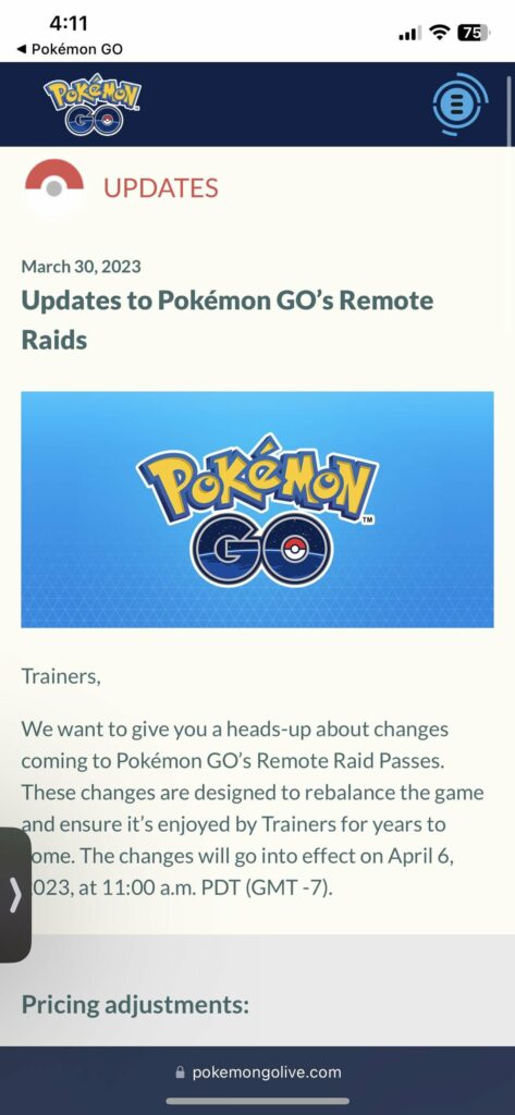And that’s the straw that broke the camels back, with this news I am officially quitting Pokémon go and won’t be returning unless this is reverted, thanks for 5 years of fun and 2 years of stress but this is the end of my go journey, goodbye Pokémon GO