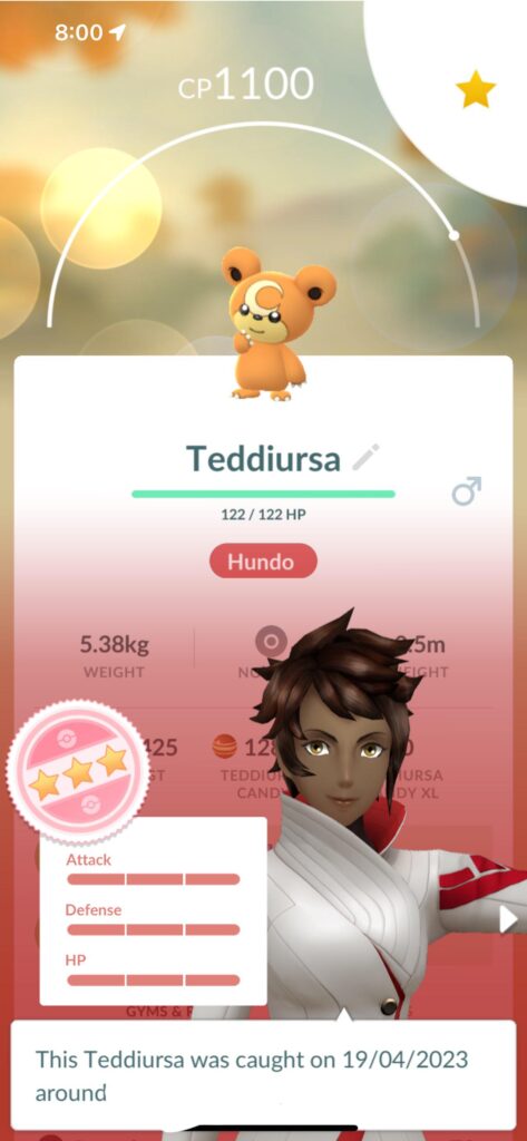 Caught a hundo teddiursa