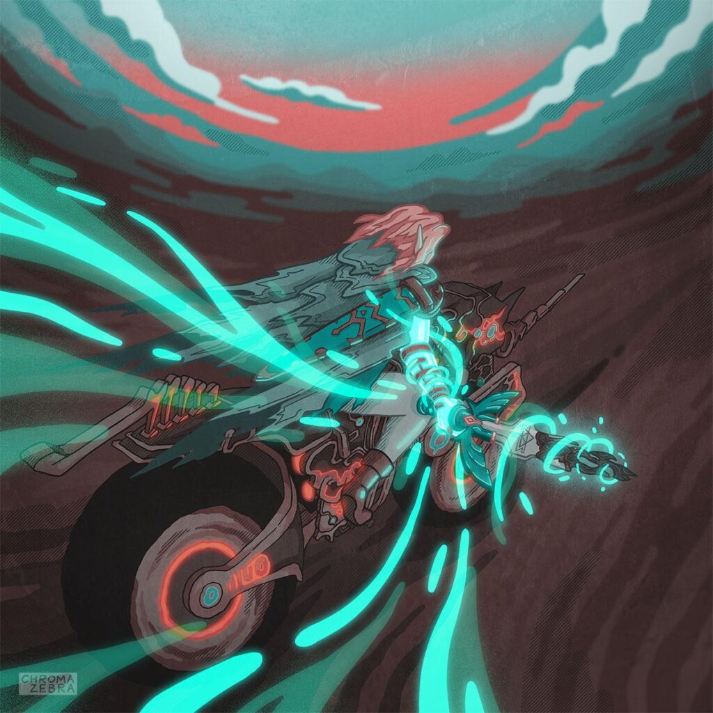[Zelda] I Drew Link on His Divine Beast. Who Else is Ready for Tears of the Kingdom?