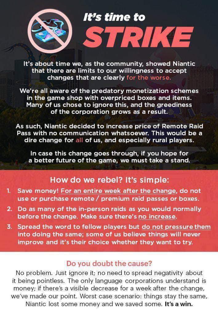 let's see how the change for remote passes works for Niantic