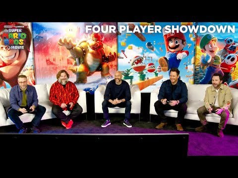 The movie's cast plays Mario Kart 8 Deluxe