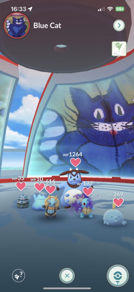 Thought u would like the Blue Cat arena with only blue Pokémon in it