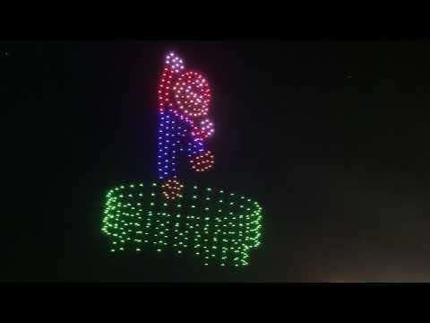 Mario Drone Show (Mario Movie Promo Event @ Santa Monica Pier)