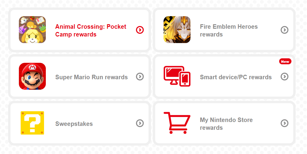 Apparently Nintendo removed the digital content categories for My Nintendo rewards...