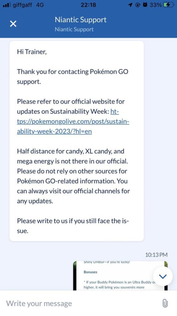 Niantic flat-out gaslighting now