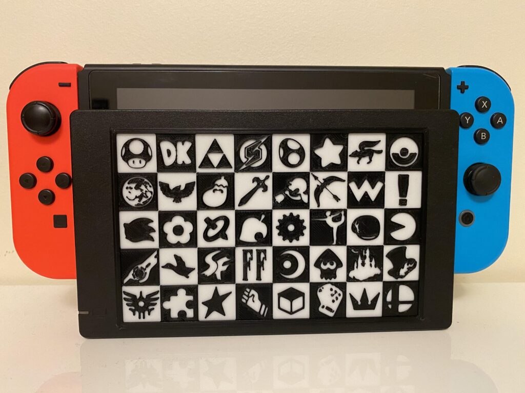 I 3D printed a plaque of the fighter series represented in Super Smash Bros Ultimate