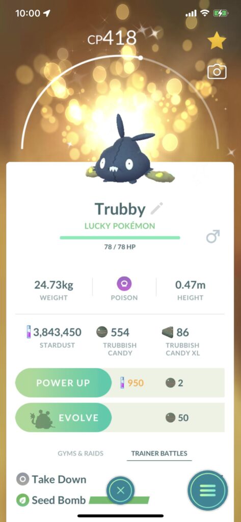 My first lucky Pokémon