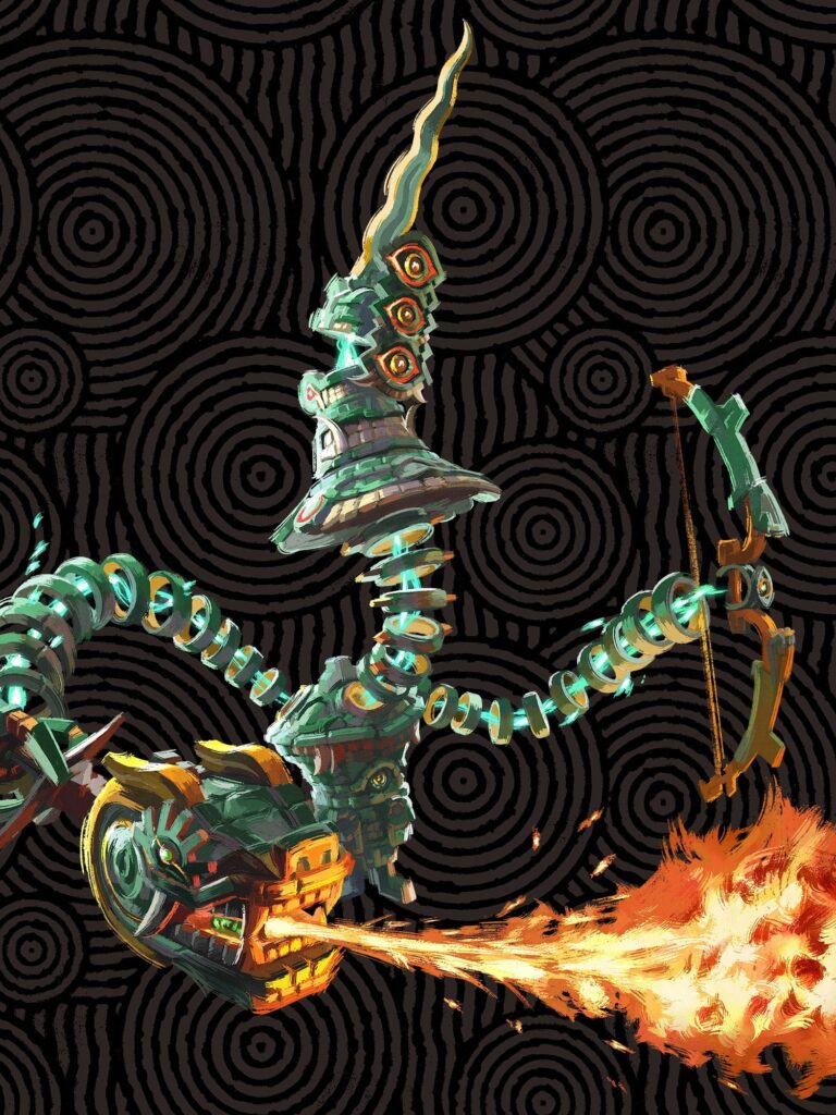 A new type of enemy Construct in The Legend of Zelda: Tears of the Kingdom.