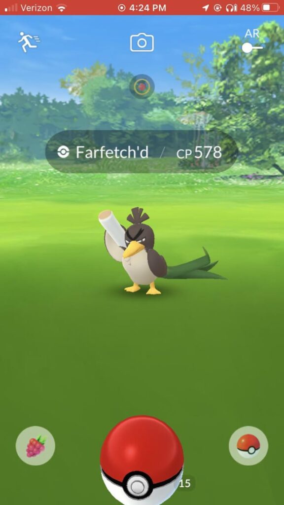 I had no idea Galarian farfetch’d could spawn in the wild!