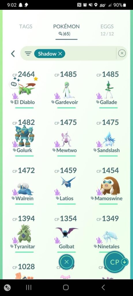 My shadow collection
