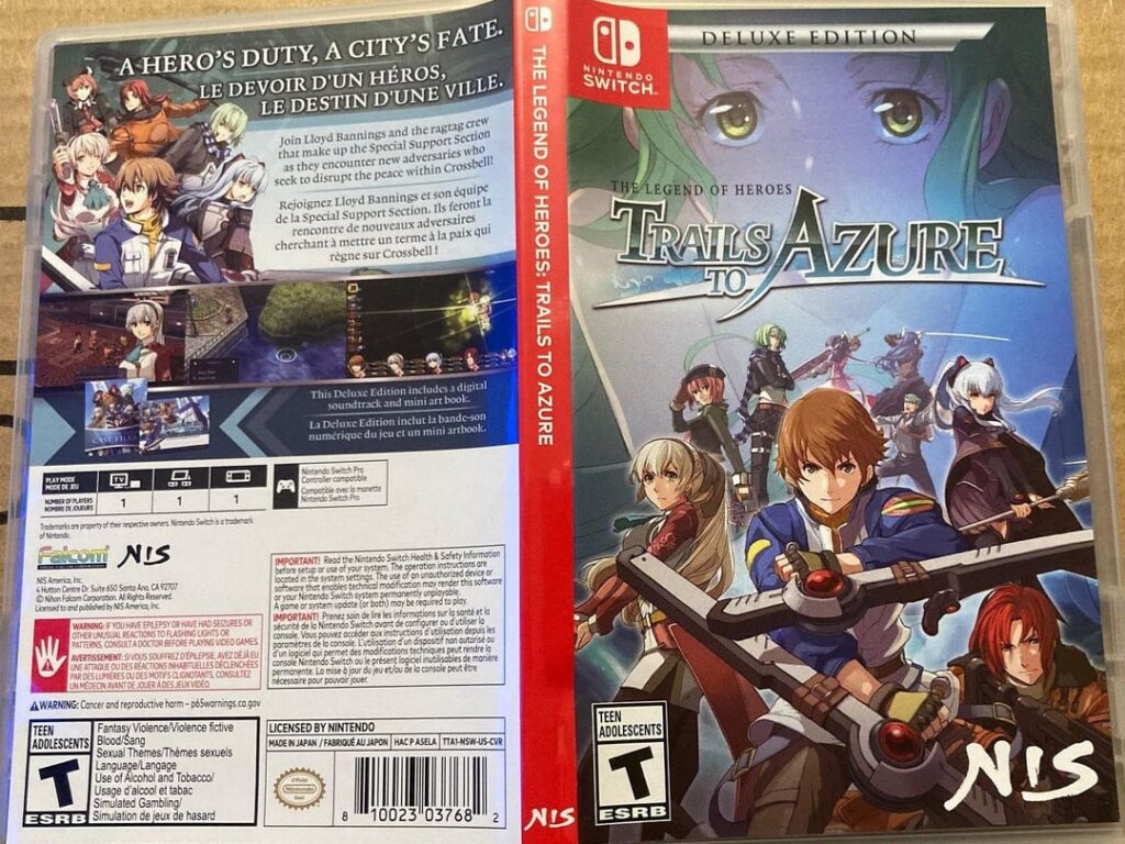 the Legend of Heroes: Trails to Azure just arrived - I really like that NIS doesn't skimp extras!