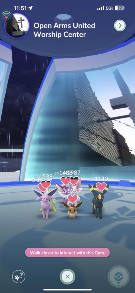 Cleared this gym and dropped in my sylveon, was happy to see this later
