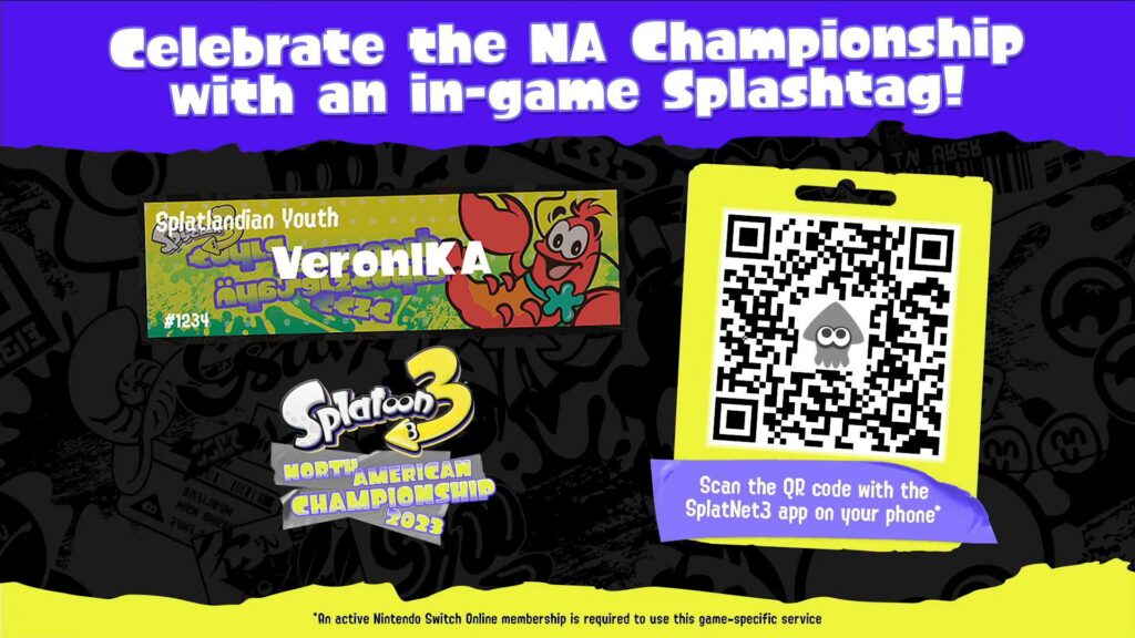Celebrate the Splatoon 3 North American Championship with an in-game Splashtag!