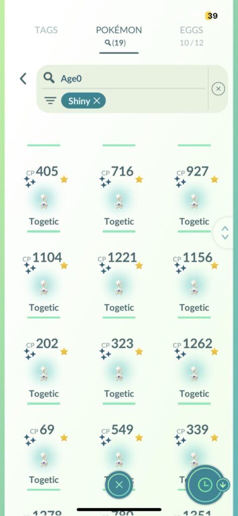 I managed to get 19 shinies this community day and gained over 1,000 xl candy as well as over 6,000 candy for togetic so I’m happy