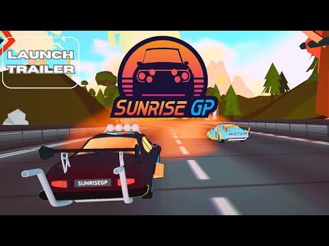 Sunrise GP comes out April 20, 2023 | indie arcade racer / roadtrip atmosphere