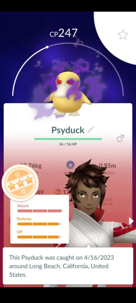 My newest Psyduck! I'm not gonna ask if I should Purify or not; no, my question is leave unevolved and power up or evolve to Golduck and then power up?
