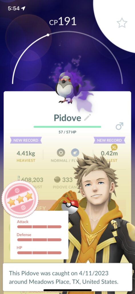 Caught my first shadow hundo😌