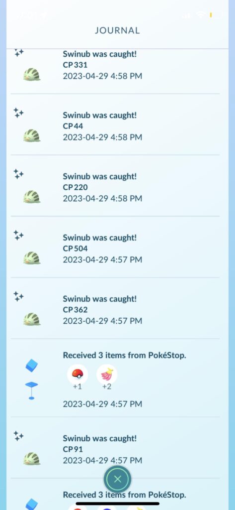 Caught 6 shiny in one minute !