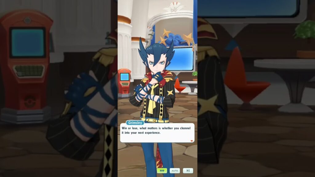 Pokemon Masters EX - Grimsley Giving Some Advice You Should Listen To! Lobby Talk!!