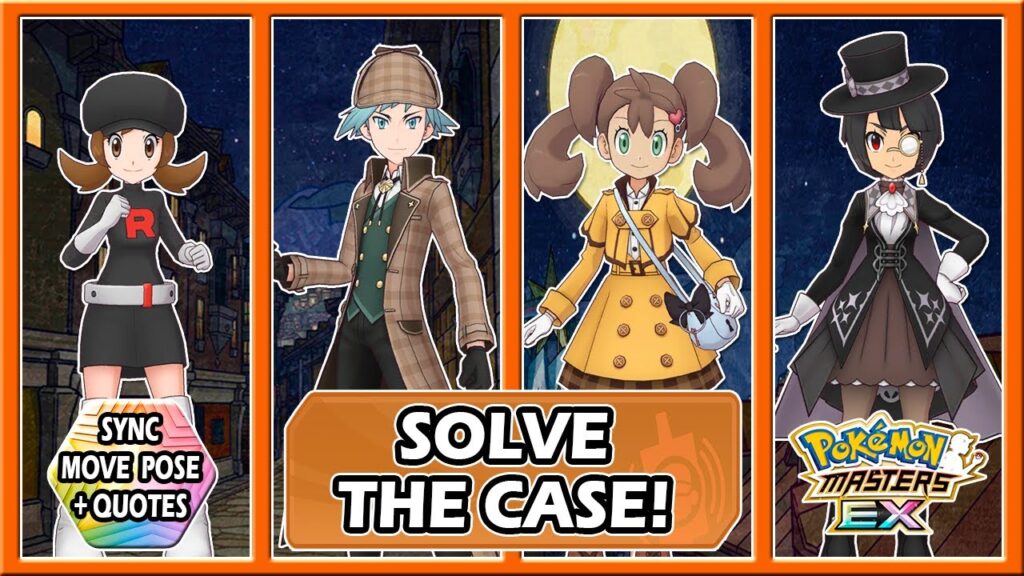All Trainer Sync Moves Poses + Quotes | Solve The Case! | Pokemon Masters Ex