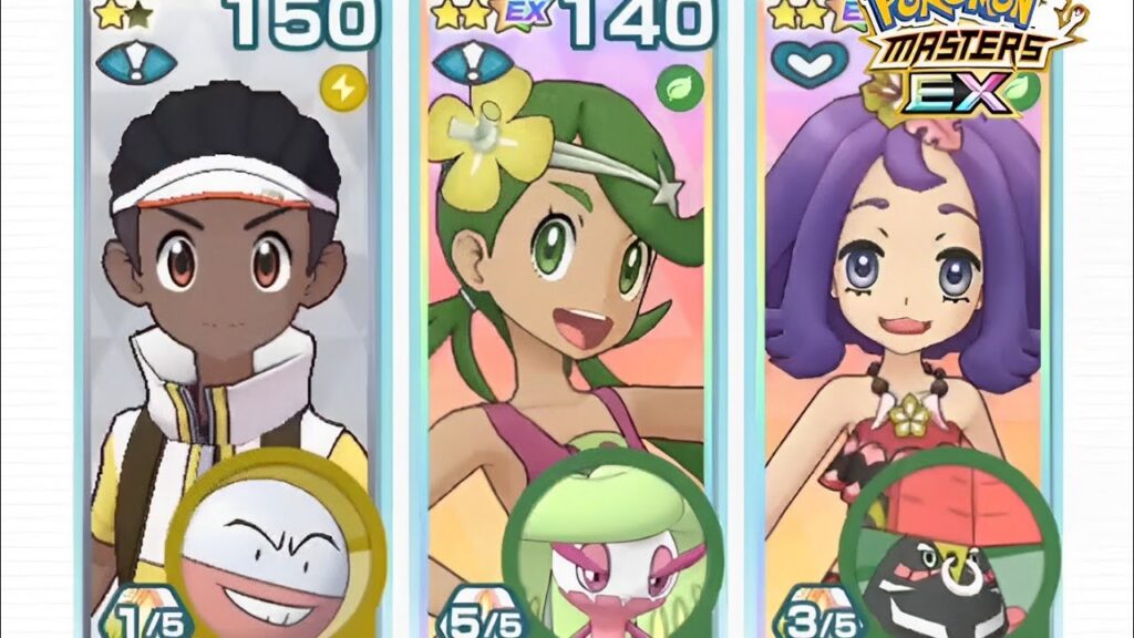 Pokemon Masters EX - Mallow & Tsareena and SS Acerola & Tapu Bulu vs Cobalion with Eggmon Electrode!