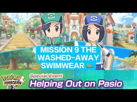 Mission 9 The washed away swimwear Helping Out on Pasio Pokemon Masters EX Gameplay 2023