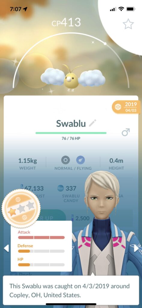 Closing in on 400… evolve this one or find one with better IVs??