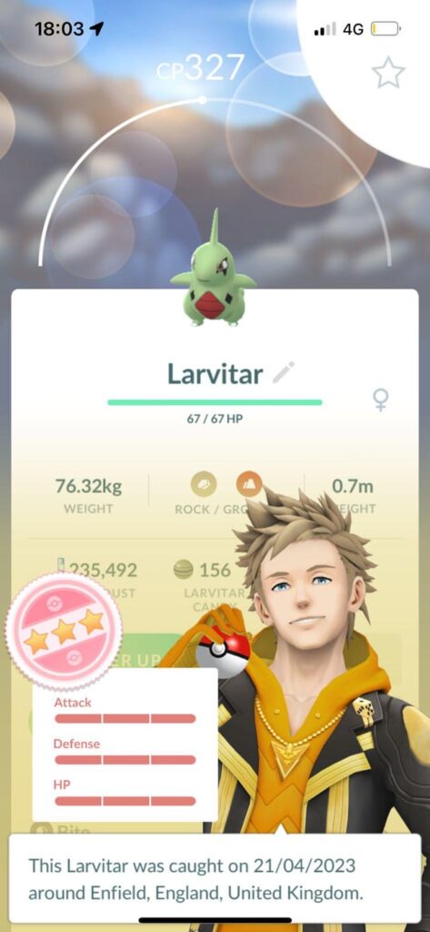 Been a good couple of weeks for larvitar!