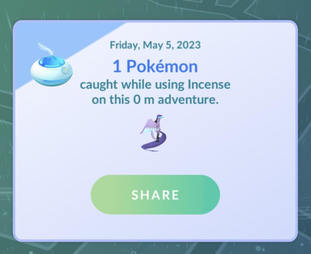 Didn’t get a chance to get out today to play so I decided to use my Daily Adventure Incense while stationary at home.
