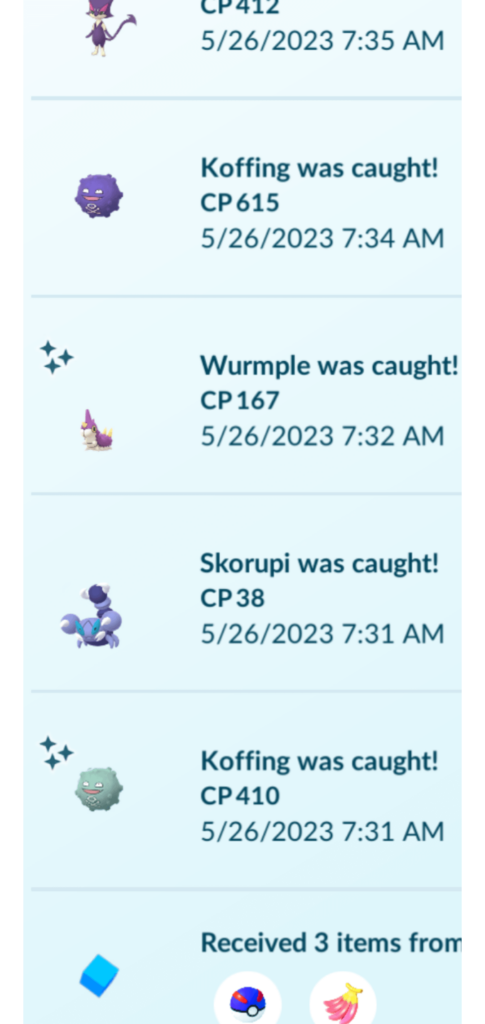 Another shiny 1 min after the first