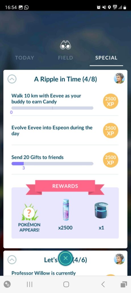 Why isn't my distance walked showing up on special research? Help!