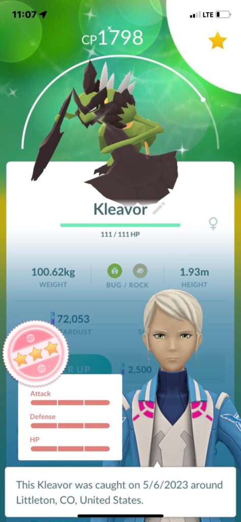 My gf’s 100th Pokémon, first raid, and first shundo I’ve seen in person after 10k+ catches.