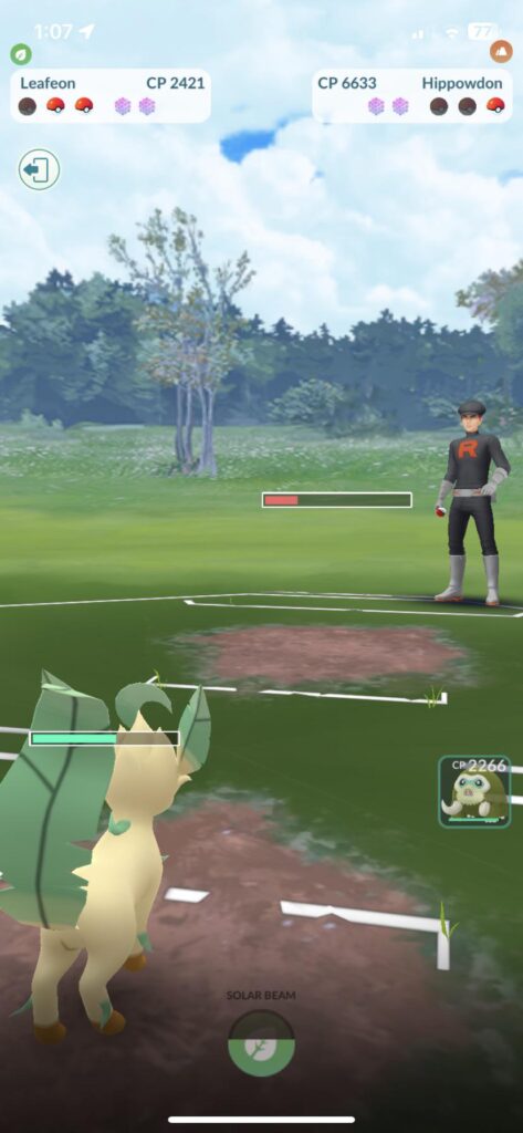 Why are Team rocket grunts 3rd Pokémon sometimes invisible?