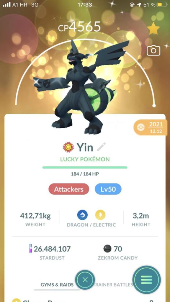 Finally maxed out my Shlundo Zekrom 💚⚡️
