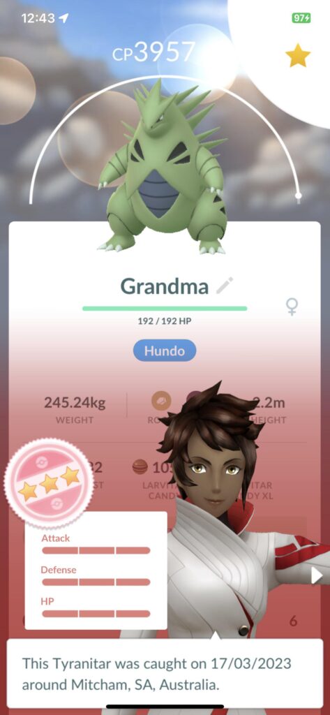 Am I the only person who didn’t name their hundo tyrannitar “Godzilla”