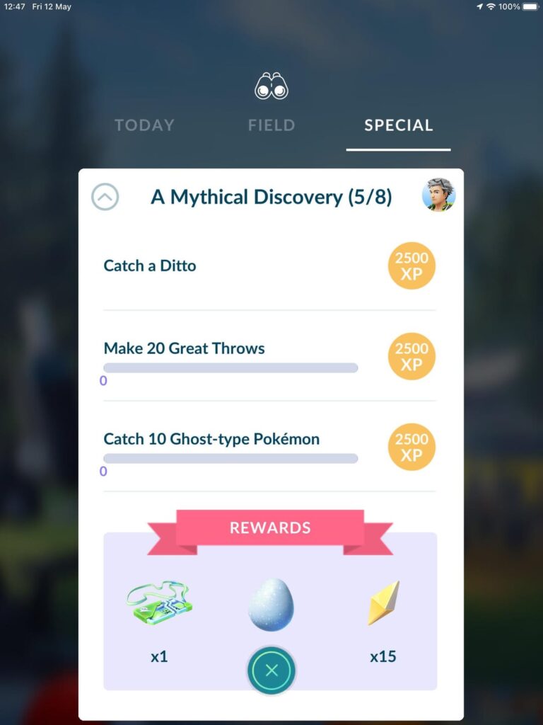 My brother just got the ditto catch research… 1 minute after he catched a Ditto…